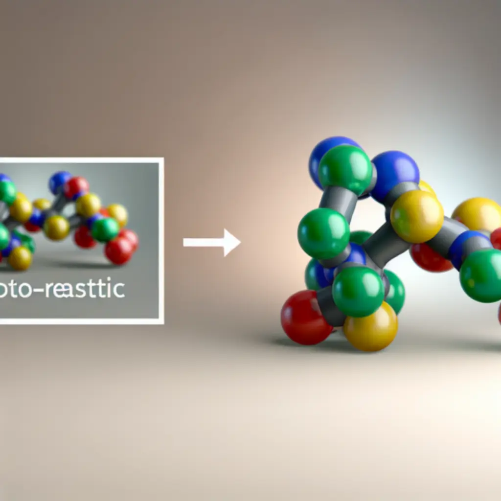 Model molekularny z kolorowymi kulkami