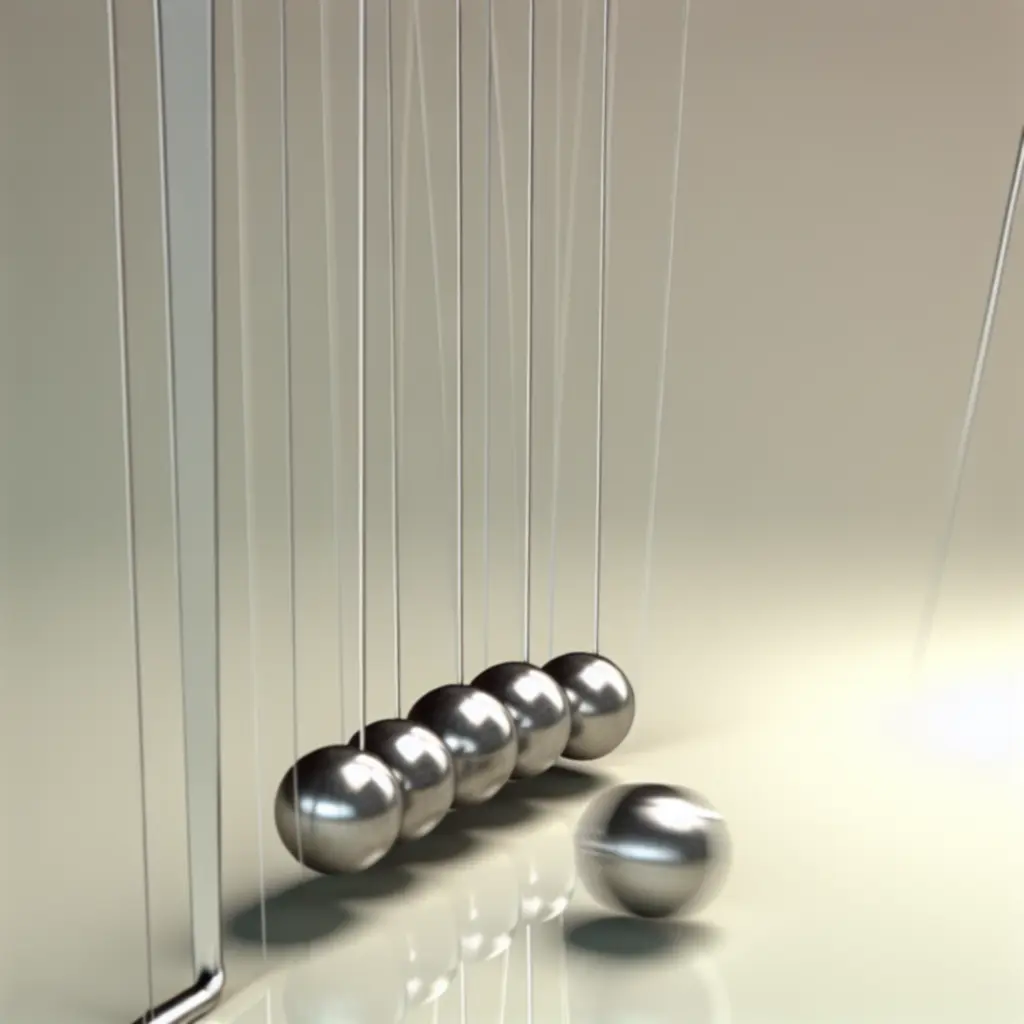 Wahadło Newtona w ruchu