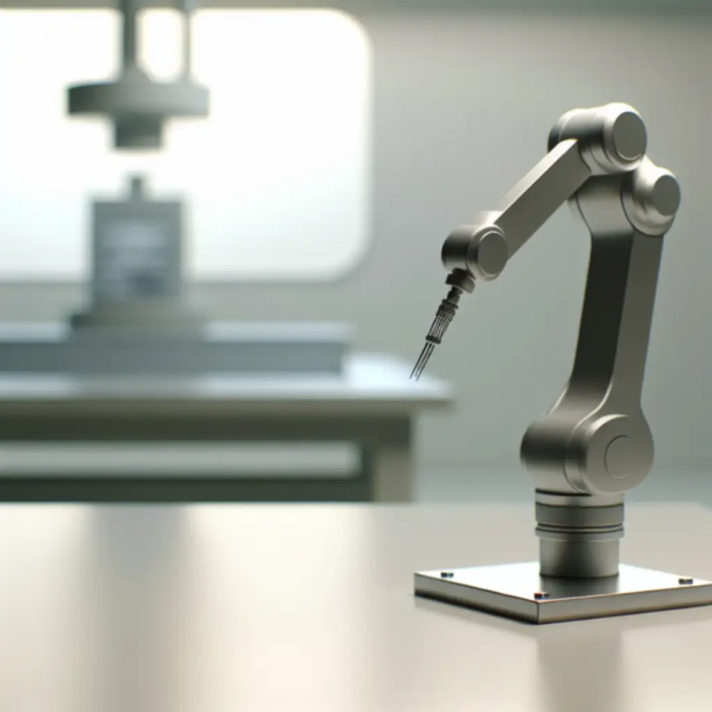 Małe ramię robotyczne w miękkim świetle dziennym